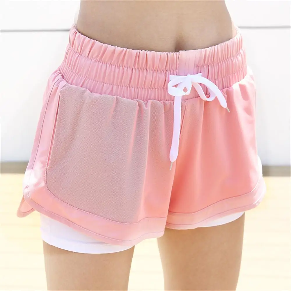 2018 Summer Women Casual Loose Mesh Double Layer Shorts Plus Sise