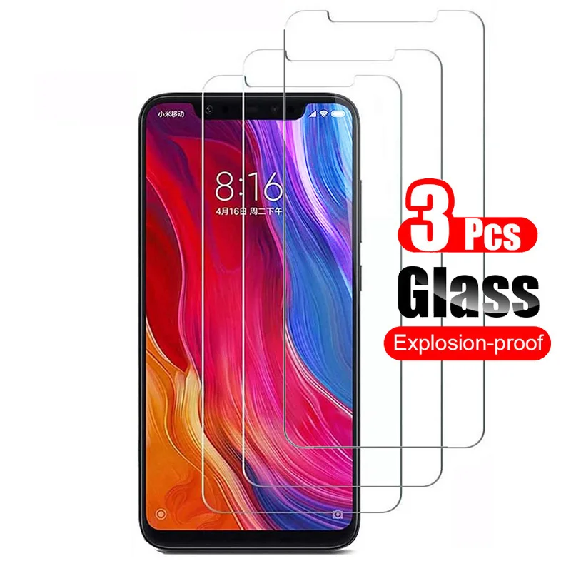 3 шт. закаленное стекло для Xiaomi mi 8 Lite Pro SE защиты экрана Защитная стеклянная пленка