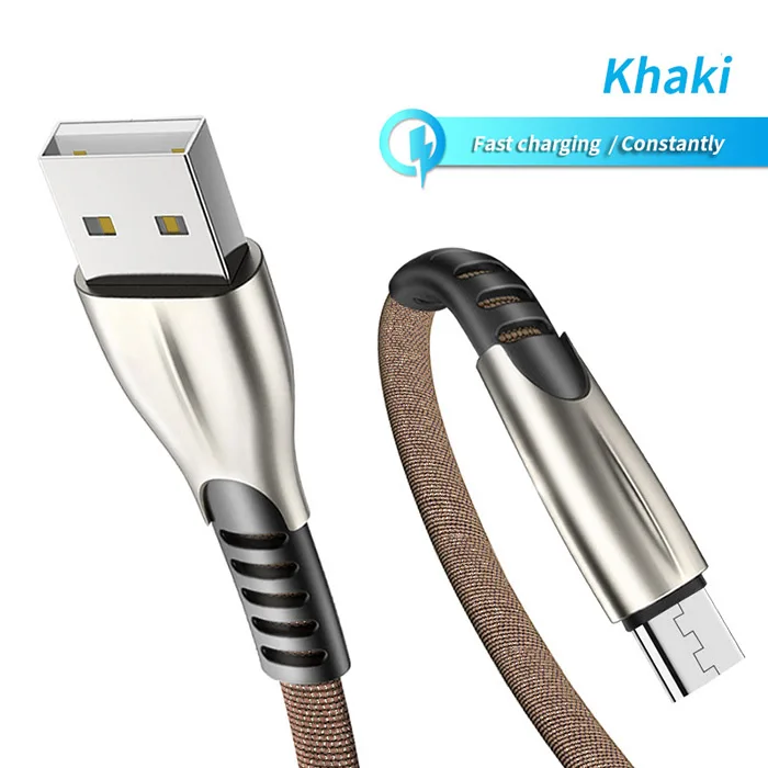 Кабель Micro USB 2.4A нейлоновый кабель для быстрой зарядки USB кабель для передачи данных type C кабель для синхронизации данных кабели для iPhone samsung Xiaomi Универсальный - Цвет: colour 2