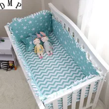 Акция! 6 шт. Комплект постельного белья с рисунком для малышей, постельное белье, кроватка, Комплект постельного белья, хлопковая детская одежда, включает(бамперы+ простыня+ наволочка