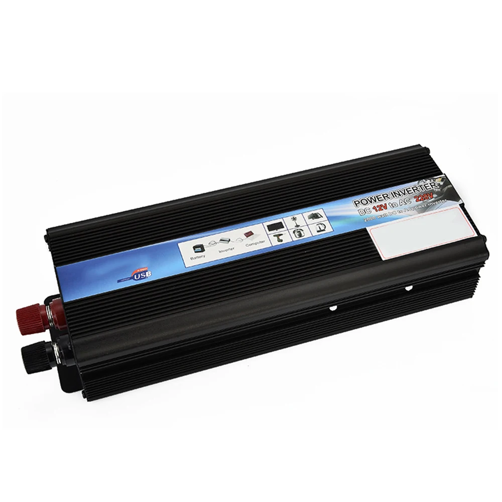 

New 12V DC to 110V/220V AC Power Inverter 500W 1.5A Converter Pure Sine Wave Transmitter Converter Hight Quality