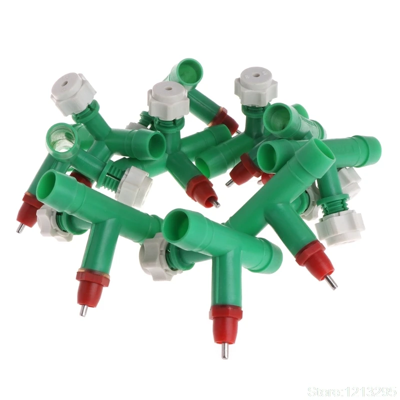 

10 Pcs/Bag Chicken Feeder Water Drinker Cup Automatic Nipple Poultry Dispenser W210