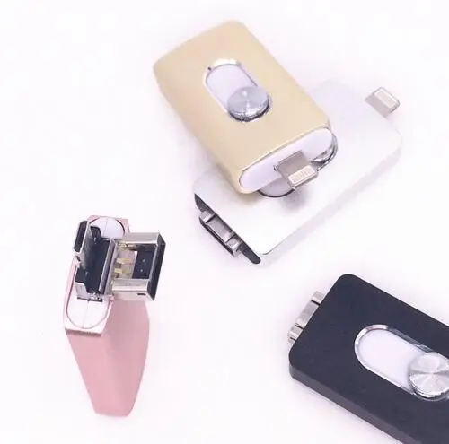 Последним otg iFlash Drive 64/128/256/512 ГБ HD U Disk Micro USB интерфейс 3 в 1 для Android/iphone 5/6/5s/6 Плюс iPad
