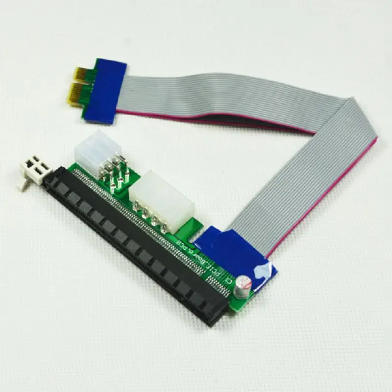 Удлинительный кабель PCI E Express Riser Card Adapter Flex Ribbon 1X To 16X Power| |