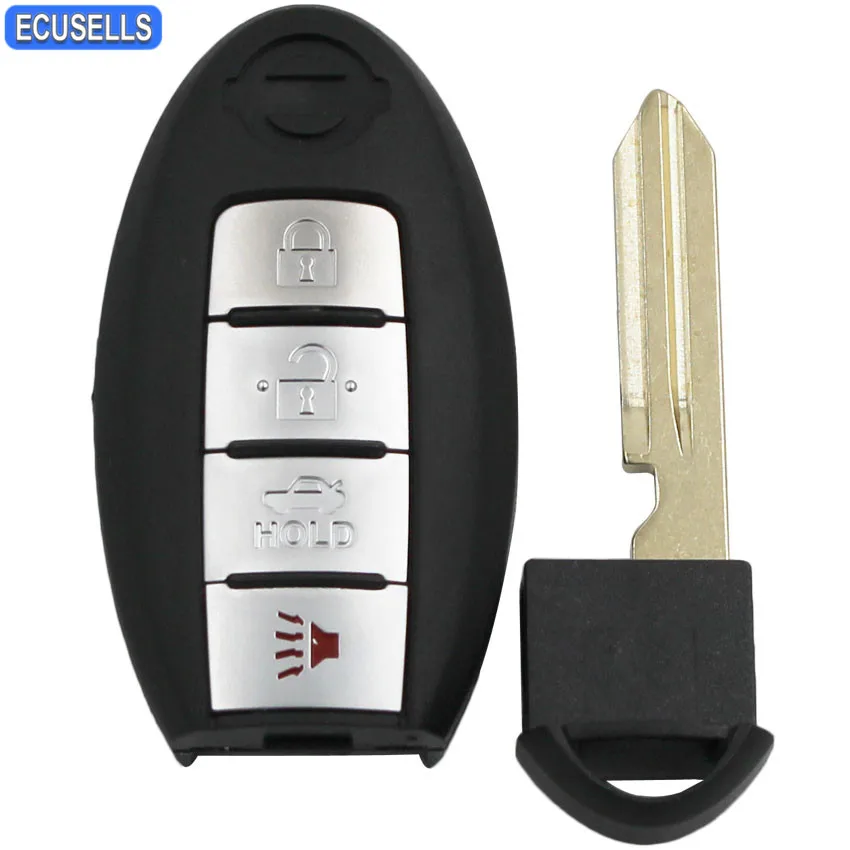 

3+1 Buttons Remote Key Case Fob 4 Button Smart Car Key Shell Housing With Small Insert Key Blade for Nissan Altima Maxima