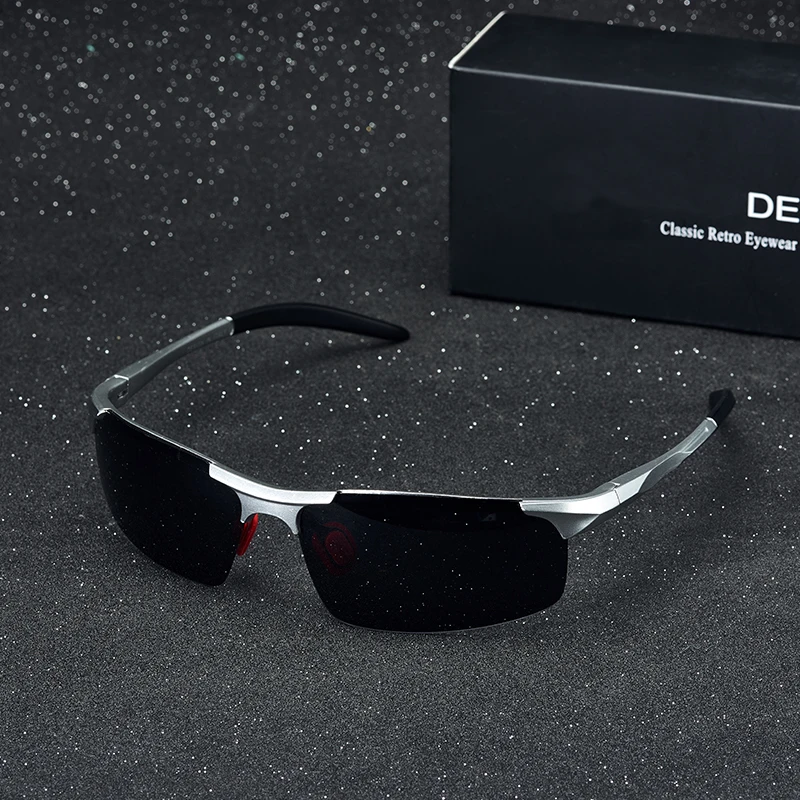 2019 New BRAND DESIGN Sunglasses Men Driving Male Polarized Sports Sunglasses Vintage Square Frame Eyewear Oculos Gafas UV400