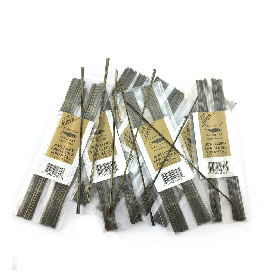 144pcs Scroll Saw Blades For Metal Working Cutting Tools Straight Teeth 2/0,3/0,4/0,5/0,6/0,7/0