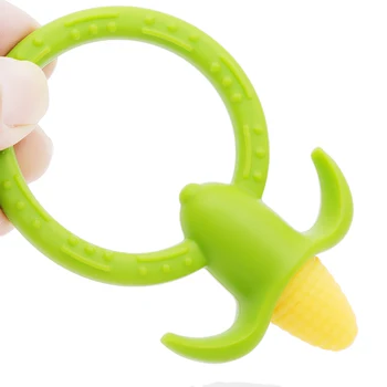 

1PC Sozzy Safe Corn Baby Teethers Silicone Toothbrush Teething Kids Tooth Brush Dental Care Gifts Chew Toys for Children