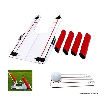 

PVC Golf Alignment Trainer Help Swing Training Speed Trap Practice Base 4 Speed Golf Accessories Mirror Golf Tool with Bag