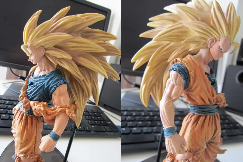 21 см аниме Dragon Ball Z Super Saiyan 3 Battle Damage Edition Сон Гоку фигурка Драконий жемчуг какаротто игрушки Рождественская кукла игрушка