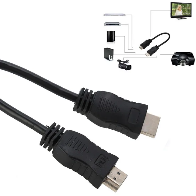

20cm High Speed Mini HDMI 1.4 HDTV Cable Gold Plated 28 AWG Cat 2 / CL2 / FT4 HDMI to HDMI Cable For Digital Cameras Phones #W