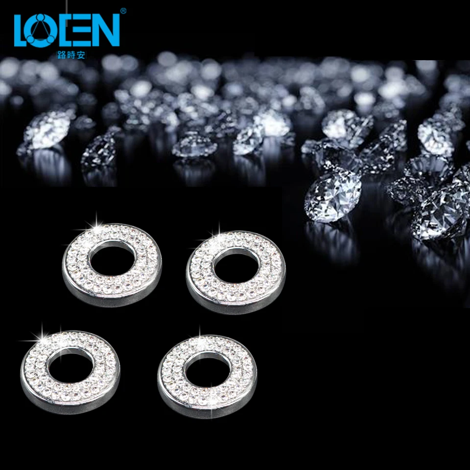 LOEN 4 шт./компл. серебряная Роскошная декорация наклейка для Mercedes Benz новинка C/New E/GLC