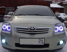 For Toyota Avensis T250 2003 2004 2005 2006 2007 2008 2009 RGB LED headlight rings halo angel demon eyes with remote controller