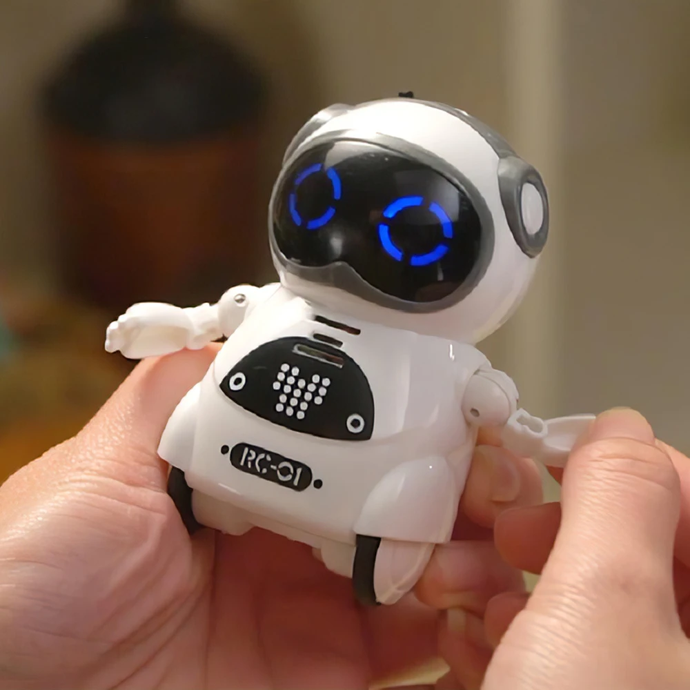 

939A Pocket Robot Talking Interactive Dialogue Voice Recognition Record Singing Dancing Telling Story Mini Robot Toy For Baby