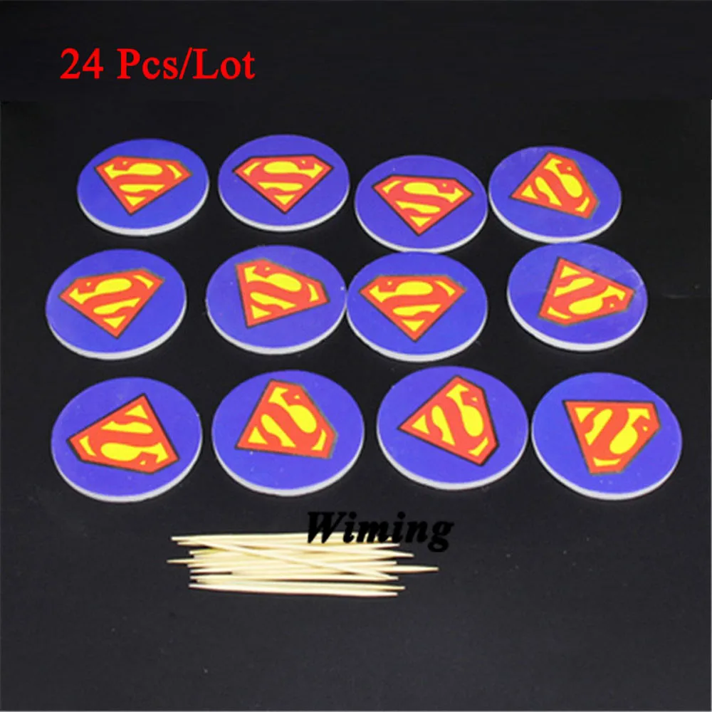 super heroes cake topper toys for children boys kids baby birthdat gifts cake decorating supplies superhero cupcake toppers - Цвет: Design 5