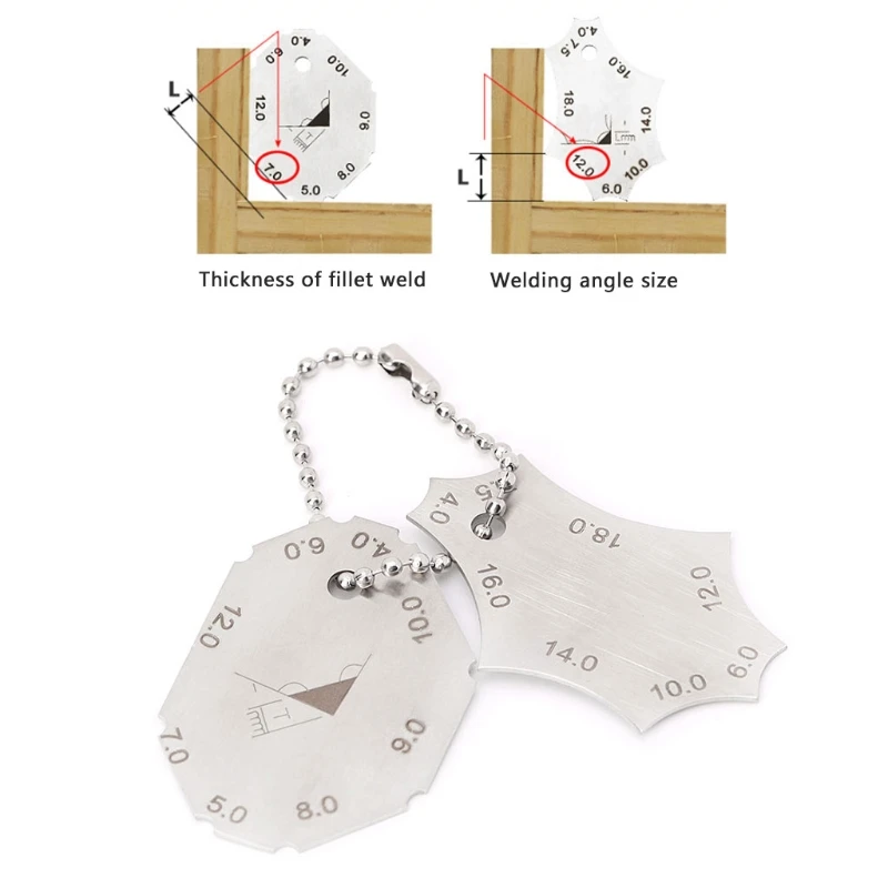 

2 Pcs Welding Tools Stainless Steel Welding Gauge Inspection Weld Ulnare Ruler