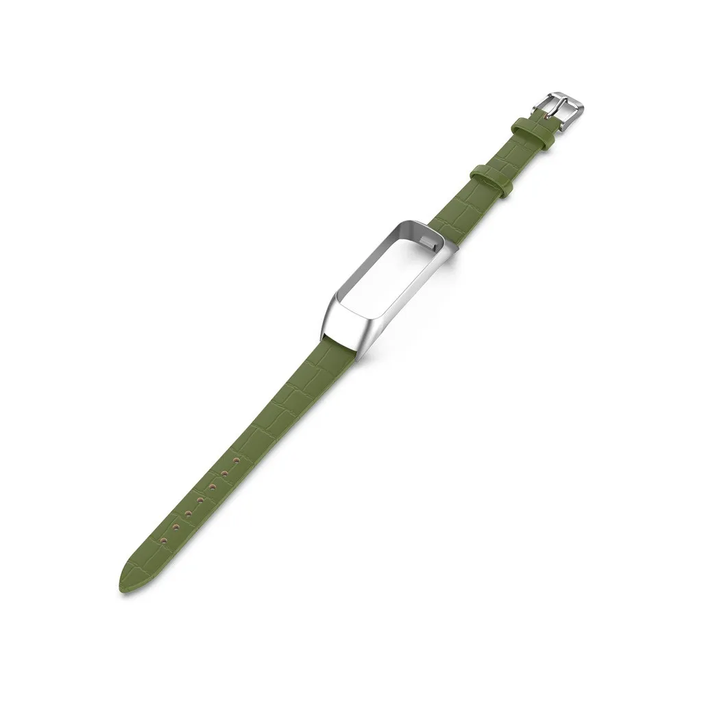 Ouhaobin кожаный ремешок металлическая рамка для samsung Galaxy fit-e SM-R375 Смарт-часы Проветриваемый спортивный сменный ремешок 704#2