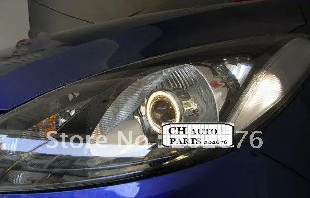 

FREE SHIPPING, MAZDA 2 ANGEL EYE HEADLAMP ASSEMBLY, WITH EVIL EYE AND BI-XENON PROJECTOR
