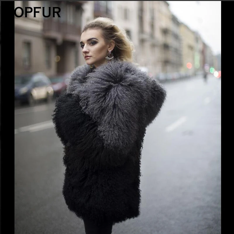 TOPFUR New 2018 Luxury Real Sheep Fur Coat For Women Winter Fur Jacket Top Quality Thick Warm Natural Mongolia Sheep Fur Coat TOPFUR New 2018 Luxury Real Sheep Fur Coat For Women Winter Fur Jacket Top Quality Thick Warm Natural Mongolia Sheep Fur Coat