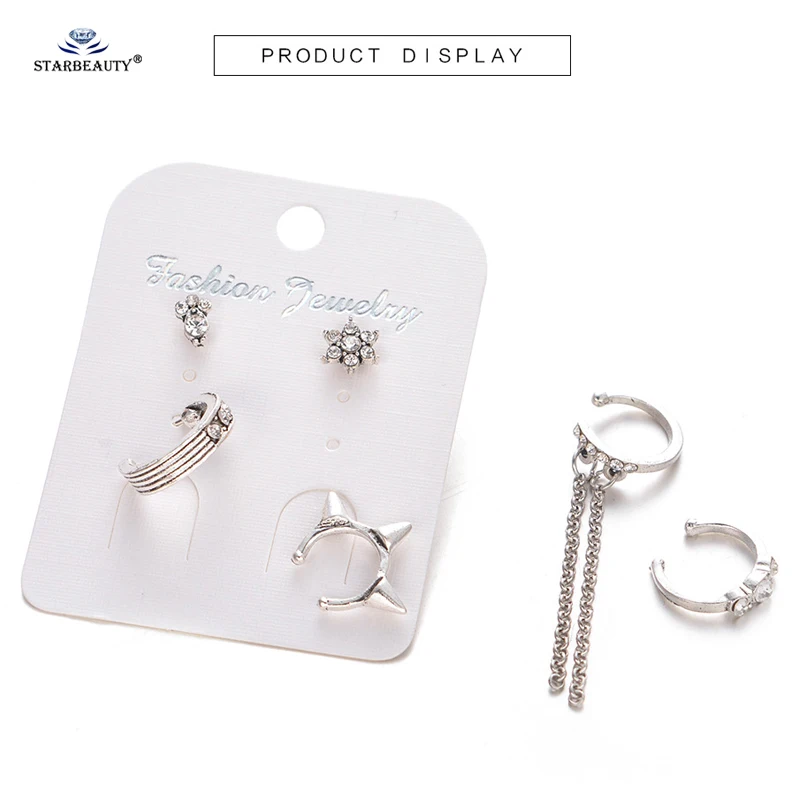 Starbeauty 6 шт./лот совы Bijoux цветочные кисточки Tragus пирсинг спираль серьги для
