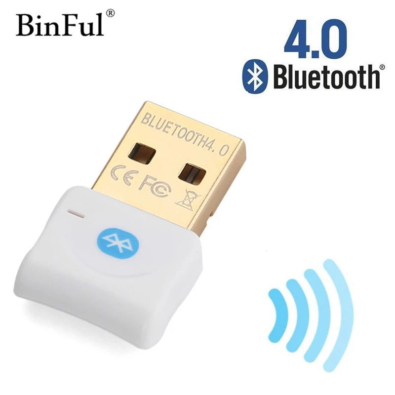 BinFul беспроводной usb-адаптер Bluetooth 4,0 мини Bluetooth ключ CSR 4,0 Bluetooth передатчик 3 Мбит/с 20 м Windows 10/8/7/XP