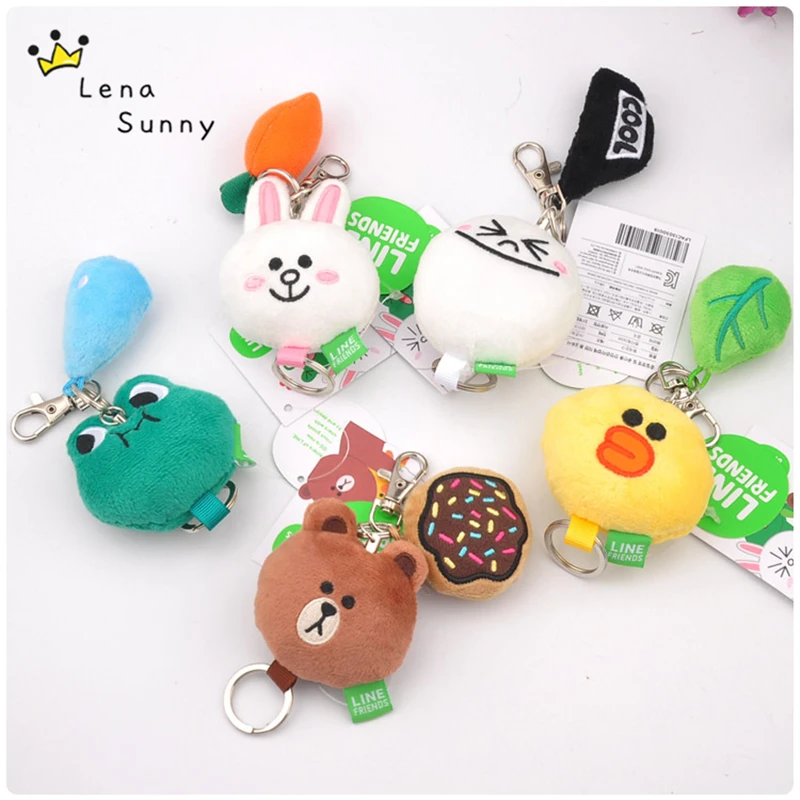 

20Pcs/lot 5 Styles Korea Hot Kawaii Cony Rabbit Brown Bear Duck Small Keychain Plush Toy,Grabbing Doll Mobile Pendant Toy