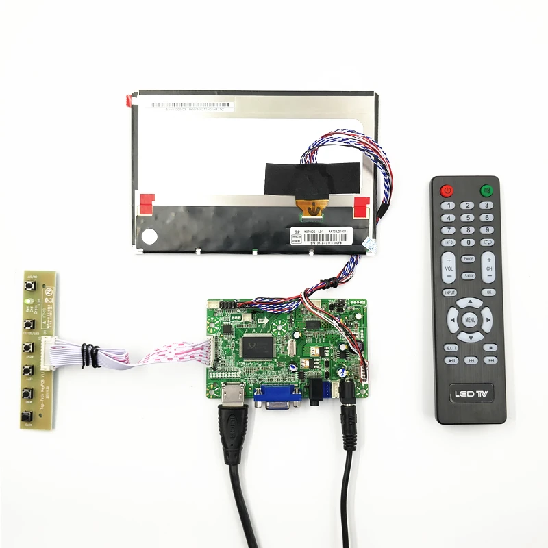 ЖК-дисплей поддержка плата контроллера HDMI+ VGA+ аудио+ 7 дюймов ЖК-дисплей панель с 1280*800+ кабель низковольтной дифференциальной передачи сигналов+ клавиатура OSD с кабелем