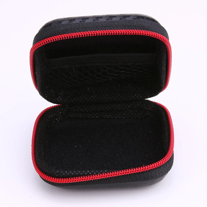 Portable Headphone Storage Bag Mini Zipper Earphone Headset Case Bag USB Cable Organizer Coin Purse Square Pocket Hard Case Box