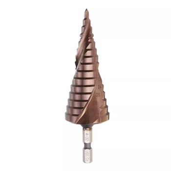 

1/4 Inch Hex Shank Hss-Co Step Drill Bit 4-32mm M35 Cobalt Drill Bit Stainless Steel Triangle Hexagonal Straight Slot Drill