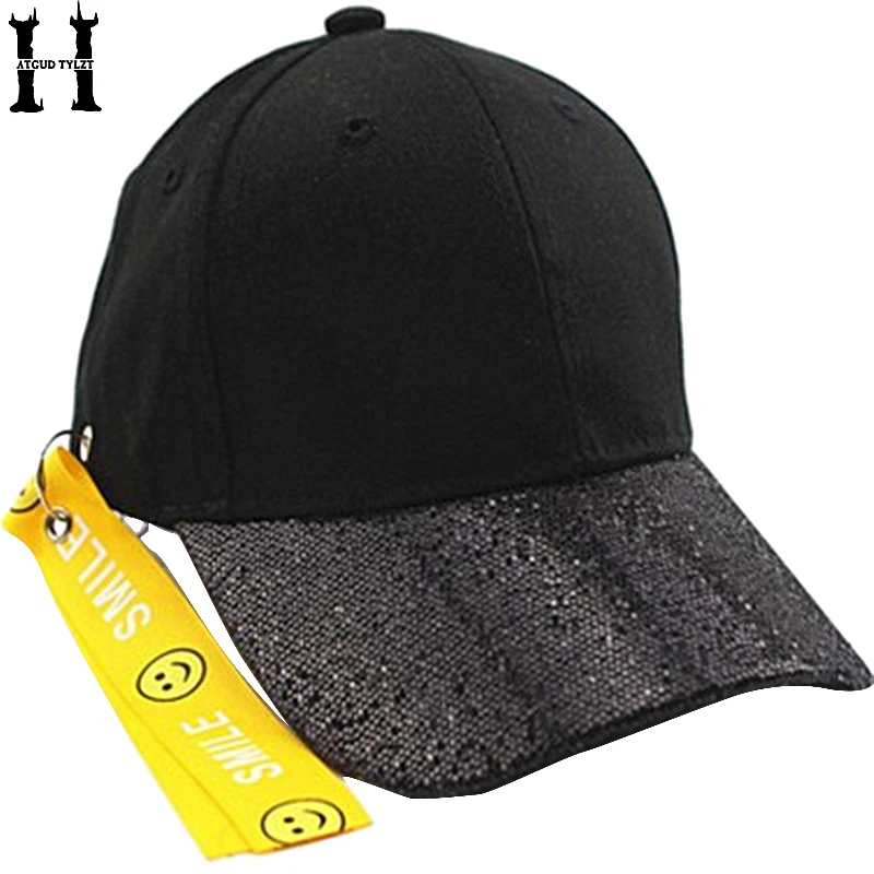 HATGUDTYLZT Новая мода блестка улыбка для мальчиков Snapback сетки Кепки s хип-хоп Бейсбол