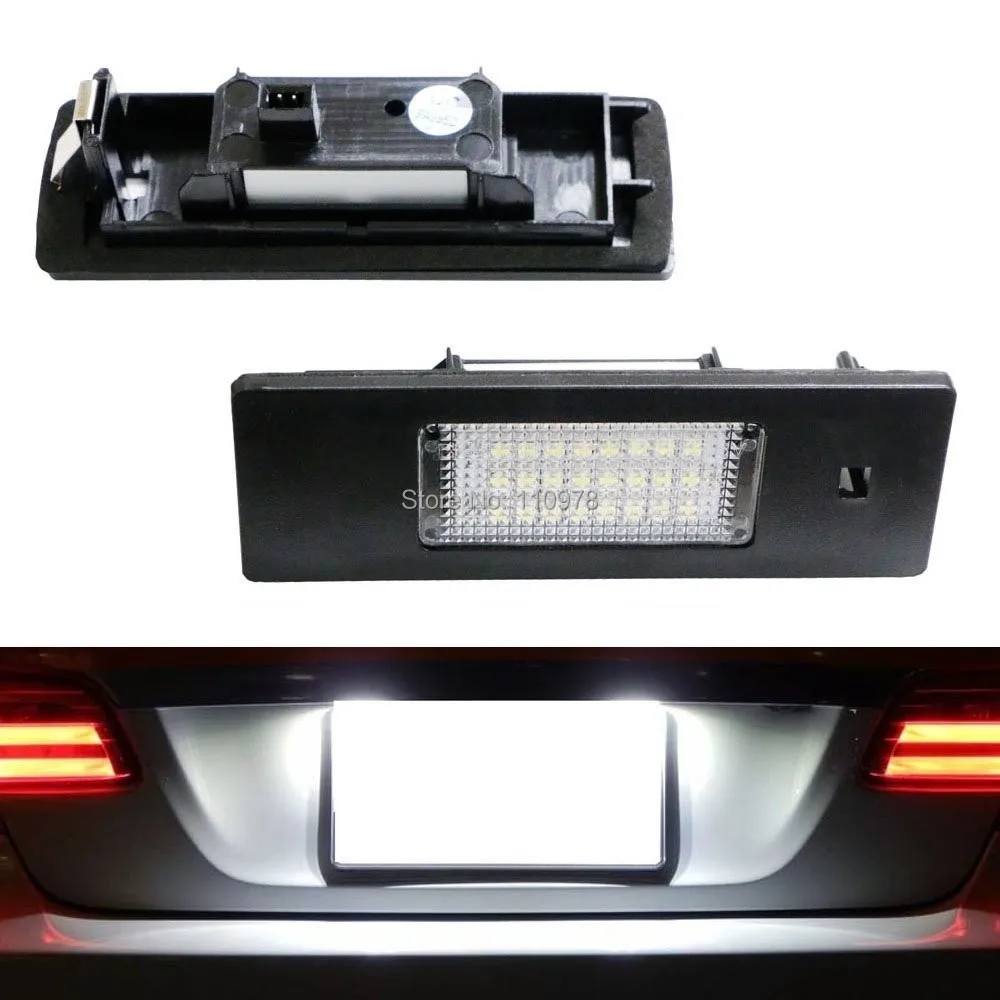 Free Shipping 2Pcs OEM Replacement White No Error LED License Plate