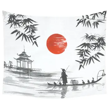 

Asian Culture Home Decor Tapestries Wall Art, Traditional Chinese Painting Style Tapestry Wall Hanging Art