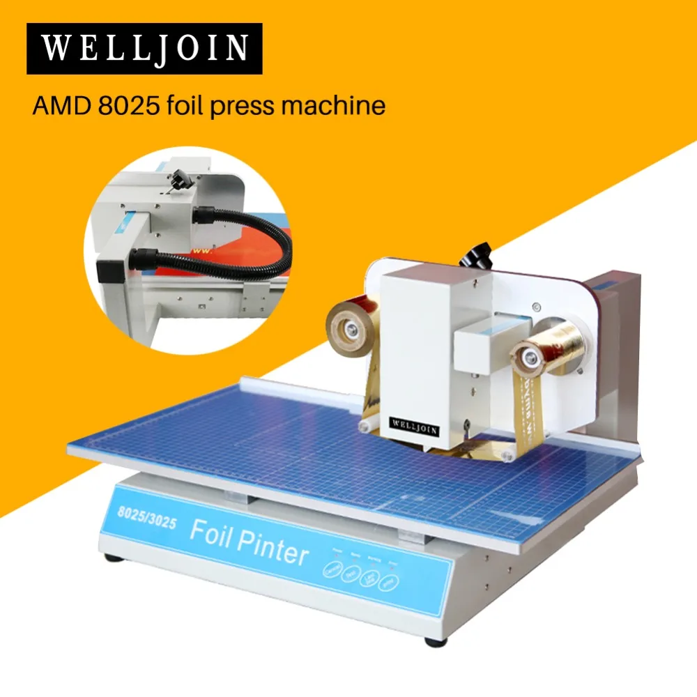 Buy AMD 8025 foil press machine digital hot foil stamping printer machine