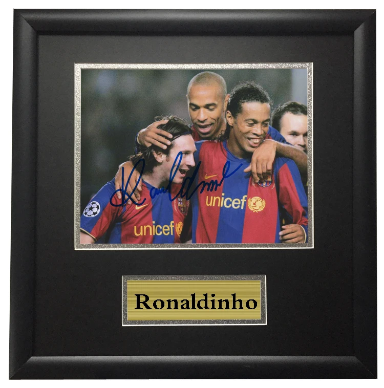 

Memorabilia Ronaldinho come with SA COA autographed signed Photo Framed