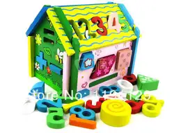 Деревянный цифровой Форма разборки дом игрушечный домик детских развивающих игрушек для детей Подарки