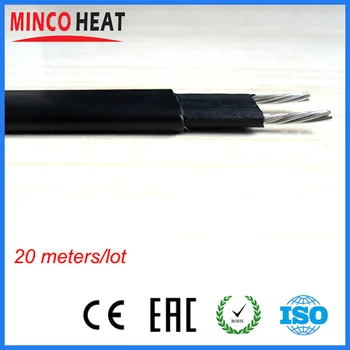 

Good Quality 20 meters free shipping ultra thin pipe freeze protection self regulating heat trace heating cable