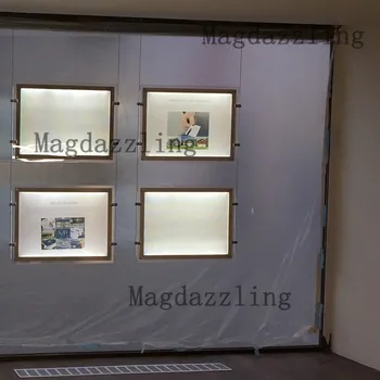 

4units Single Sided Ultra Slim A3 Real Estate Agent Acrylic Frame LED Window Display Illuminated Poster Frame Light Boxes