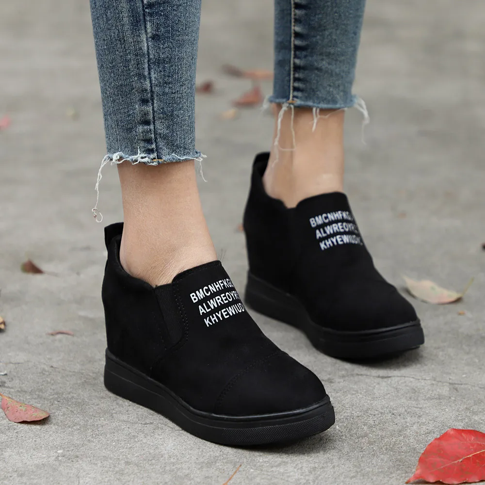 Women's Ladies Fashion Ankle Letter Increasing Wedges Martin Shoes Short Boots winter boots women warm snow#g8