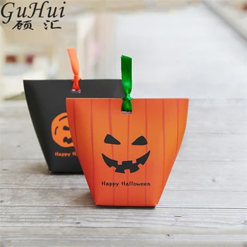 

50Pcs Creative Funny Ghost Candy Box Trick or Treat Halloween Party Decoration Mischief Pumpkin Favor Paper Gift Biscuits
