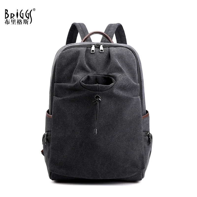 

BRIGGS Man travel bag mountaineering backpack Men canvas bucket shoulder bags Male Canvas Backpacks Large capacity Rucksack sac