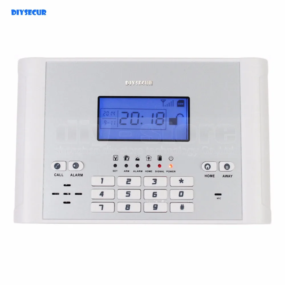 

DIYSECUR Wireless / Wired Defense Zones GSM SMS Intruder Security Alarm System Auto-dial for House Office