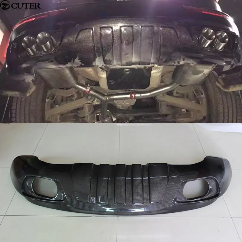 Q5 ABT Стиль углеродного волокна диффузор губа на задний бампер для Audi комплект