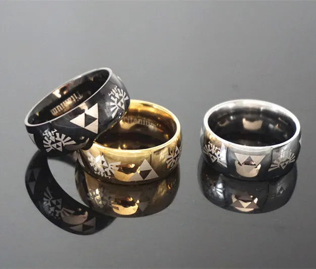 the legend of zelda 1pc anime triforce zelda logo ring triforce black metal figure fashion ring - Zelda Wedding Ring the legend of zelda 1pc anime triforce zelda logo ring triforce black metal figure fashion ring - Zelda Wedding Ring