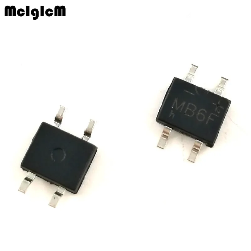 

MCIGICM 100pcs 600V 0.5A SOP-4 SMD rectifier diode bridge mb6f