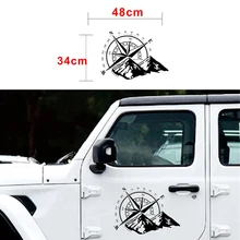 Black off road compass snow mountain decal hood graphic vinyl car sticker for toyota hilux revo vigo pickup accessories Black off road compass snow mountain decal hood graphic vinyl car sticker for toyota hilux revo vigo pickup accessories