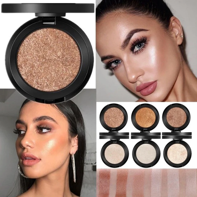 1Pc Waterproof Shimmer Face Powder Bronzer Highlighter Contour Palette