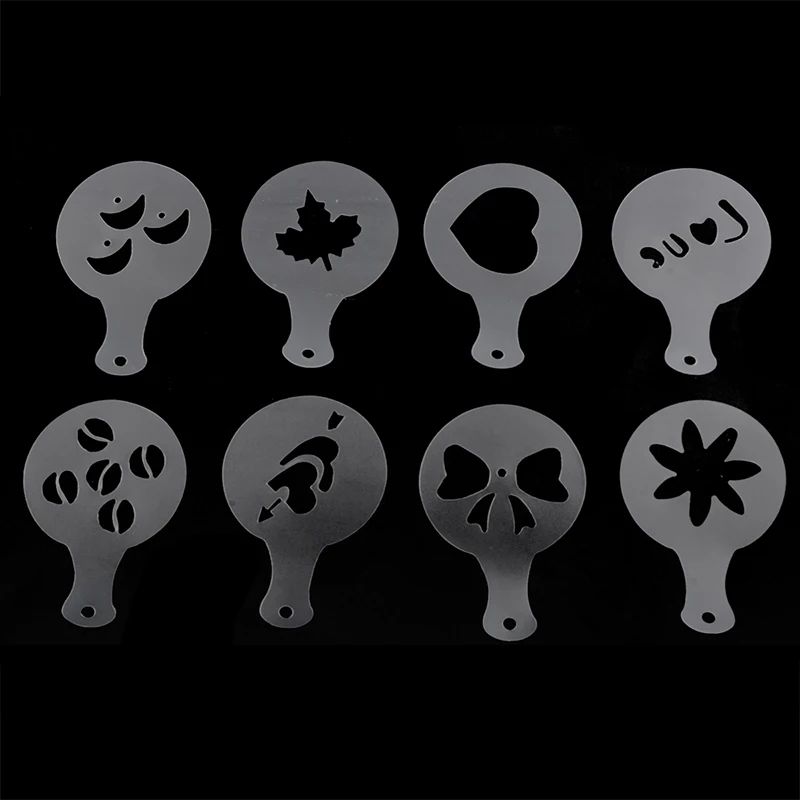 UPSPIRIT Трафареты для рисунков на кофе(используются для украшения чашечки капучино и молоко, торта, кекса, 16 шт./компл
