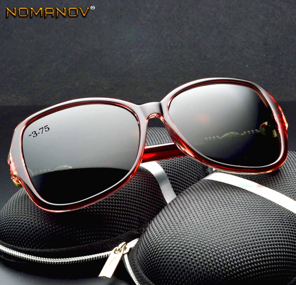 

Женские солнцезащитные очки с диоптриями, поляризационные очки от-1 до-6 в форме бабочки большого размера с диоптриями, для близорукости, по рецепту, 2019