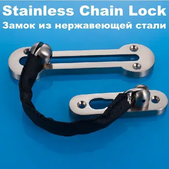 

Stainless Steel Window Guard Window Door Restrictor Child Safety Security Chain Lock With Screws