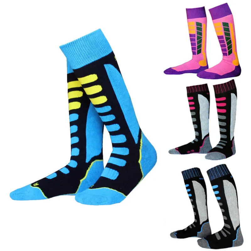 2 Pairs/Lot Winter Children Thermal Ski Socks Cotton Sports Snowboarding Skiing Socks Long Style Sock Leg Warmers For Boys Girls